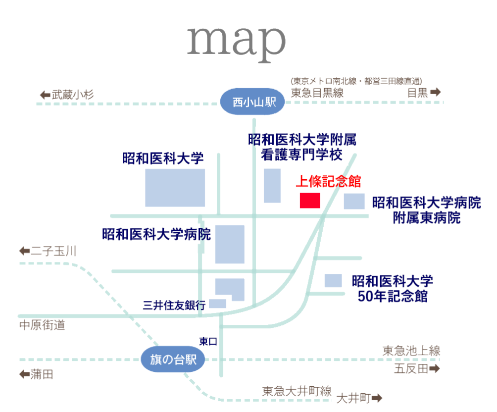 昭和医科大学上条記念館地図